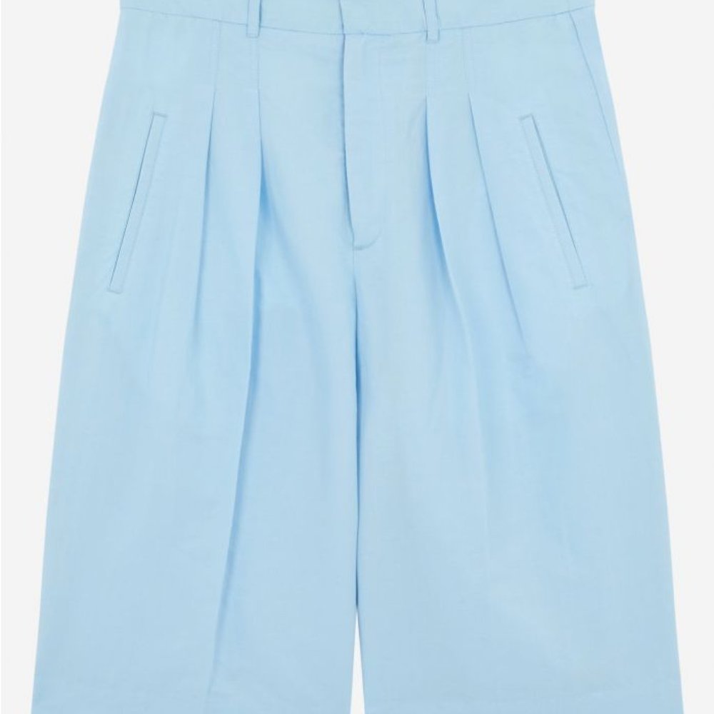 Maison Kitsune Large Pleated Bermuda Shorts